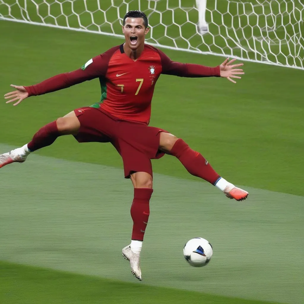 Ronaldo - Vua phá lưới mọi thời đại - Ảnh minh họa cho kỷ lục ghi bàn trong sự nghiệp