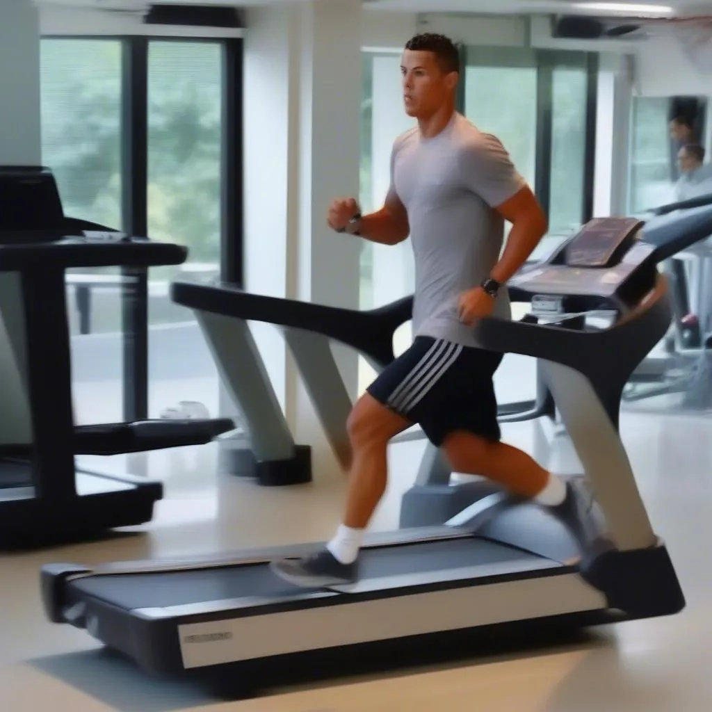 Ronaldo đang tập luyện thể lực trong kỳ nghỉ hè