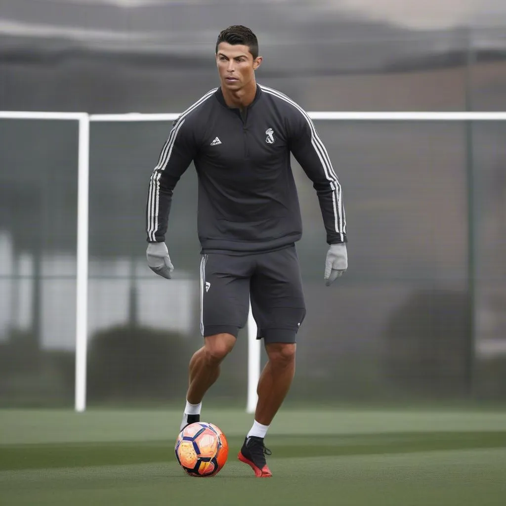 Cristiano Ronaldo luyện tập