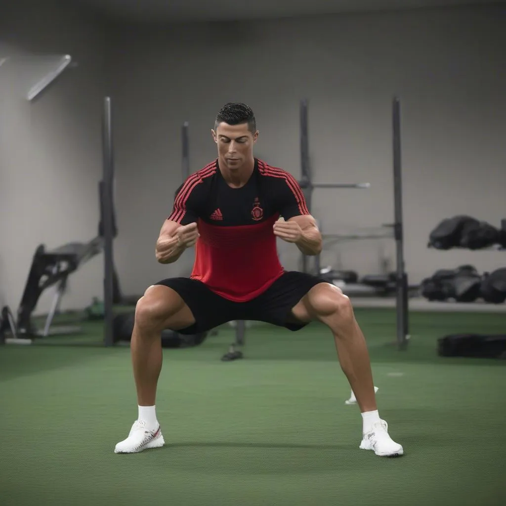 Cristiano Ronaldo tập luyện thể lực cho World Cup 2018