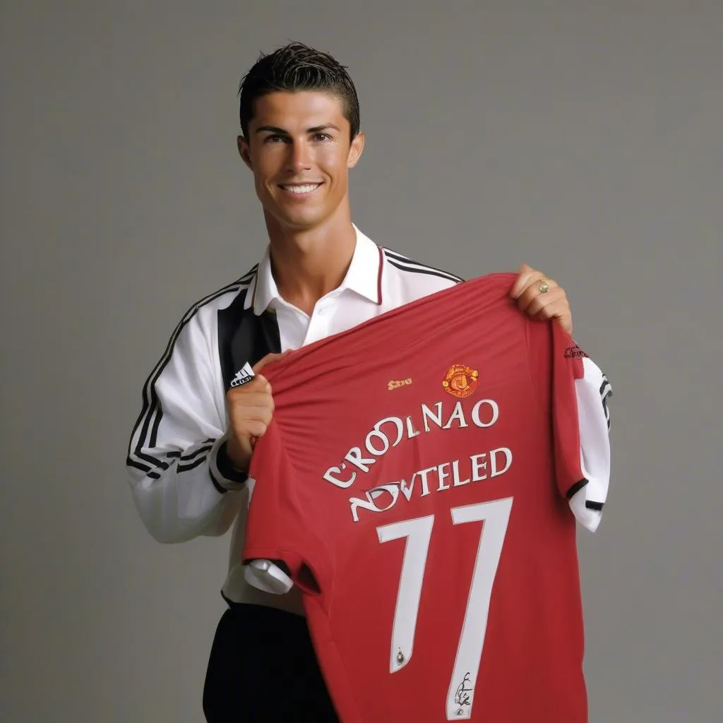 Ronaldo gia nhập Manchester United và chiếc áo số 7 huyền thoại