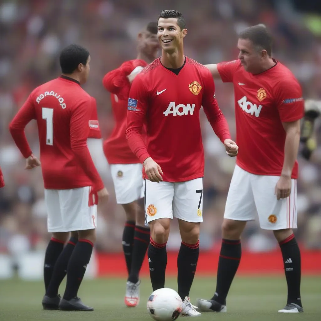 Hình nền Ronaldo Manchester United, thể hiện niềm tự hào và sự nhiệt huyết của fan Quỷ Đỏ.