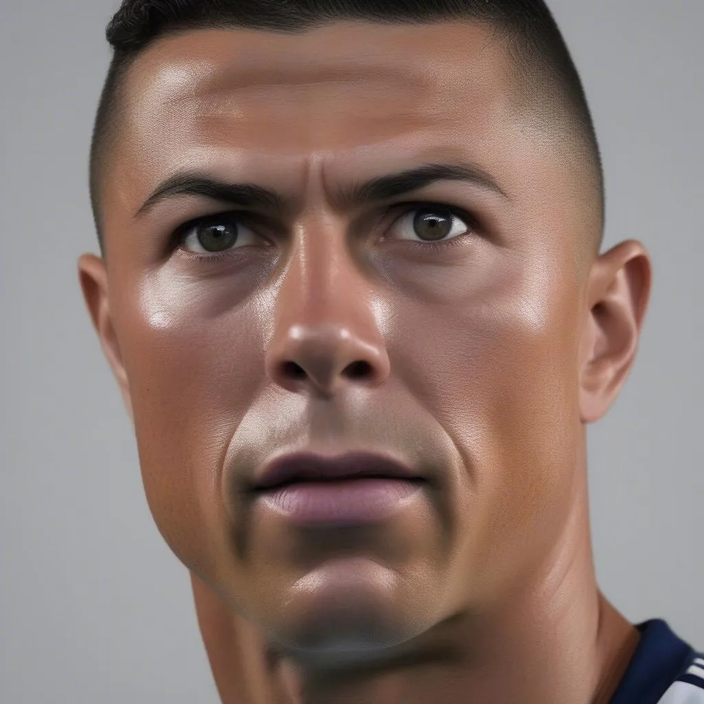 ronaldo mặt ngỡ ngàng nụ cười bí ẩn