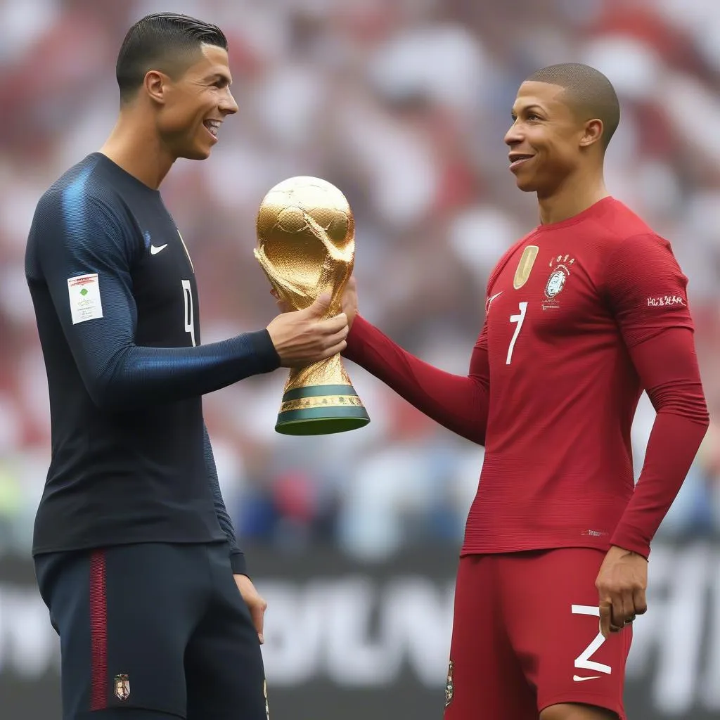 Ronaldo và Mbappe - Hai siêu sao bóng đá hàng đầu thế giới, cùng góp mặt tại vòng chung kết World Cup 2022