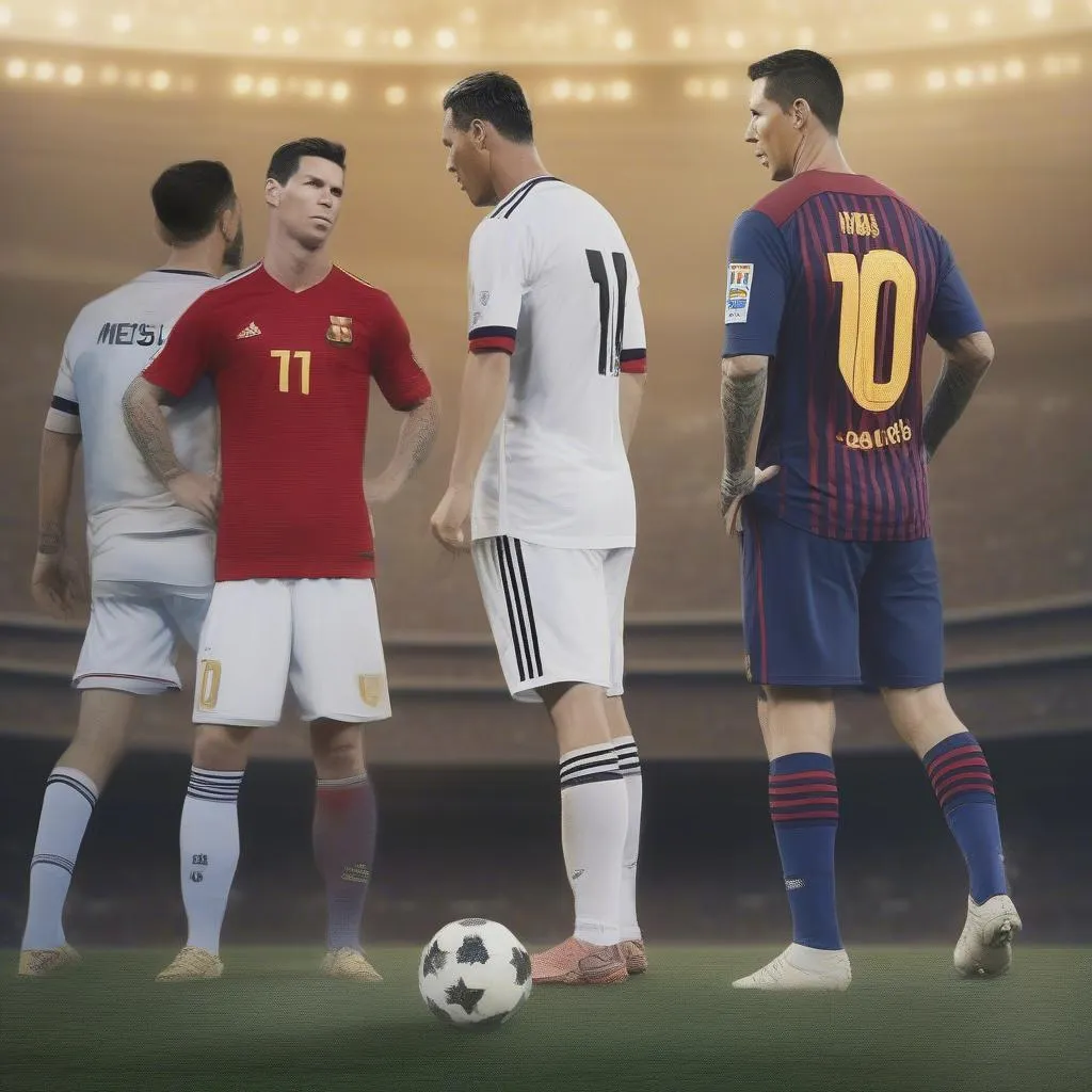 Ronaldo và Messi, hai huyền thoại bóng đá, đang tạo nên cuộc cạnh tranh đầy hấp dẫn và kịch tính.