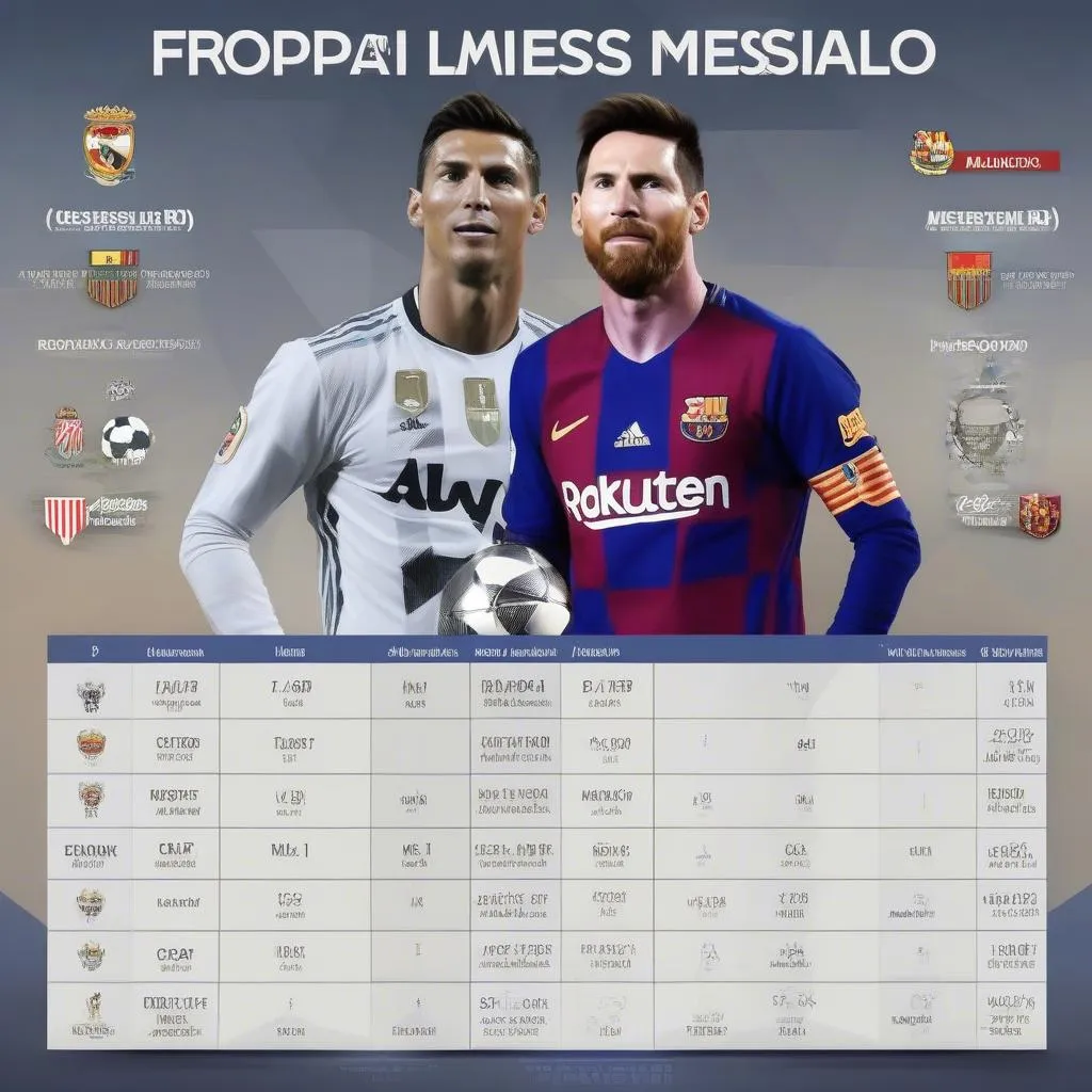 So sánh số danh hiệu của Ronaldo và Messi