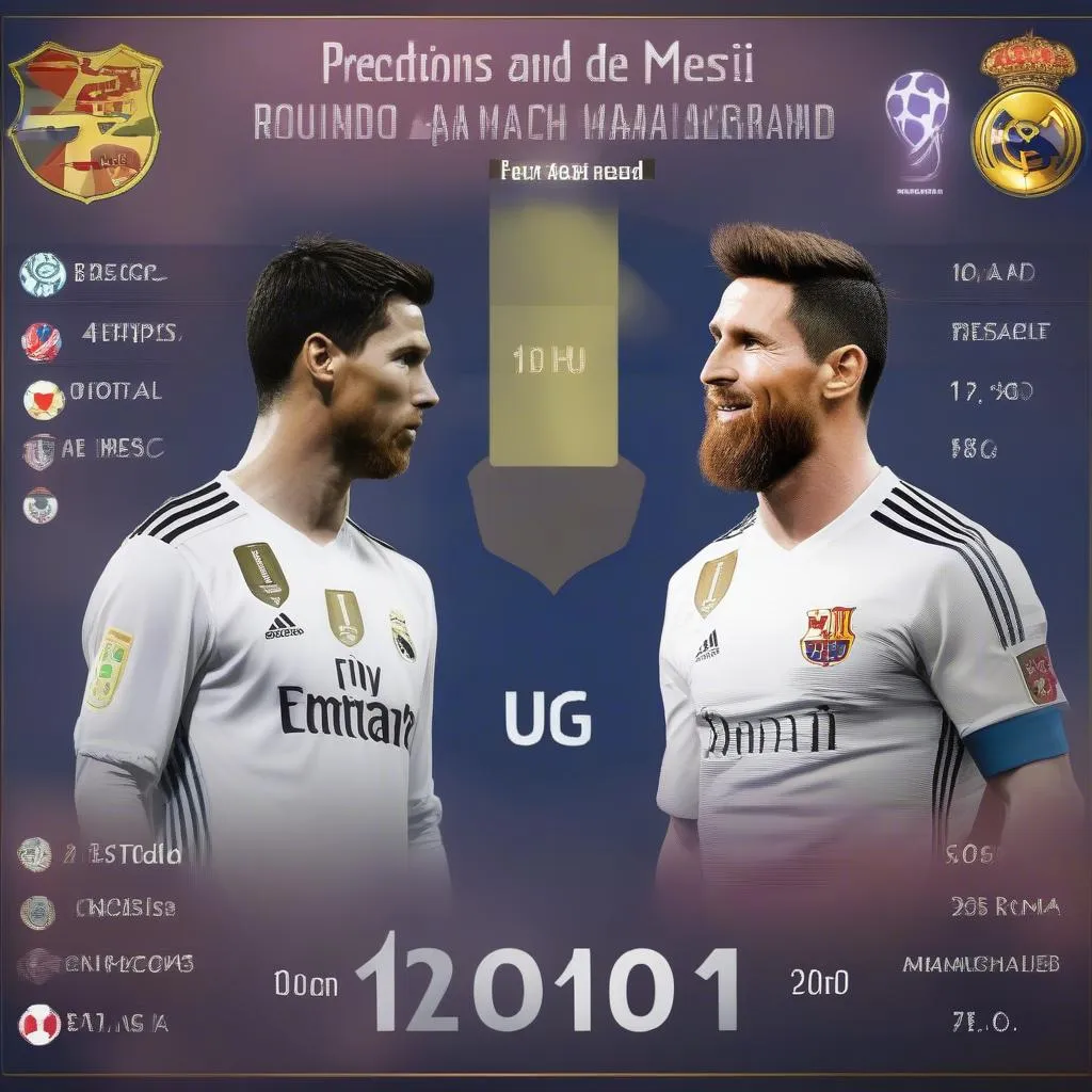 Dự đoán tỷ số trận đấu giữa Ronaldo và Messi: Dựa trên phong độ hiện tại, thống kê và lịch sử đối đầu.