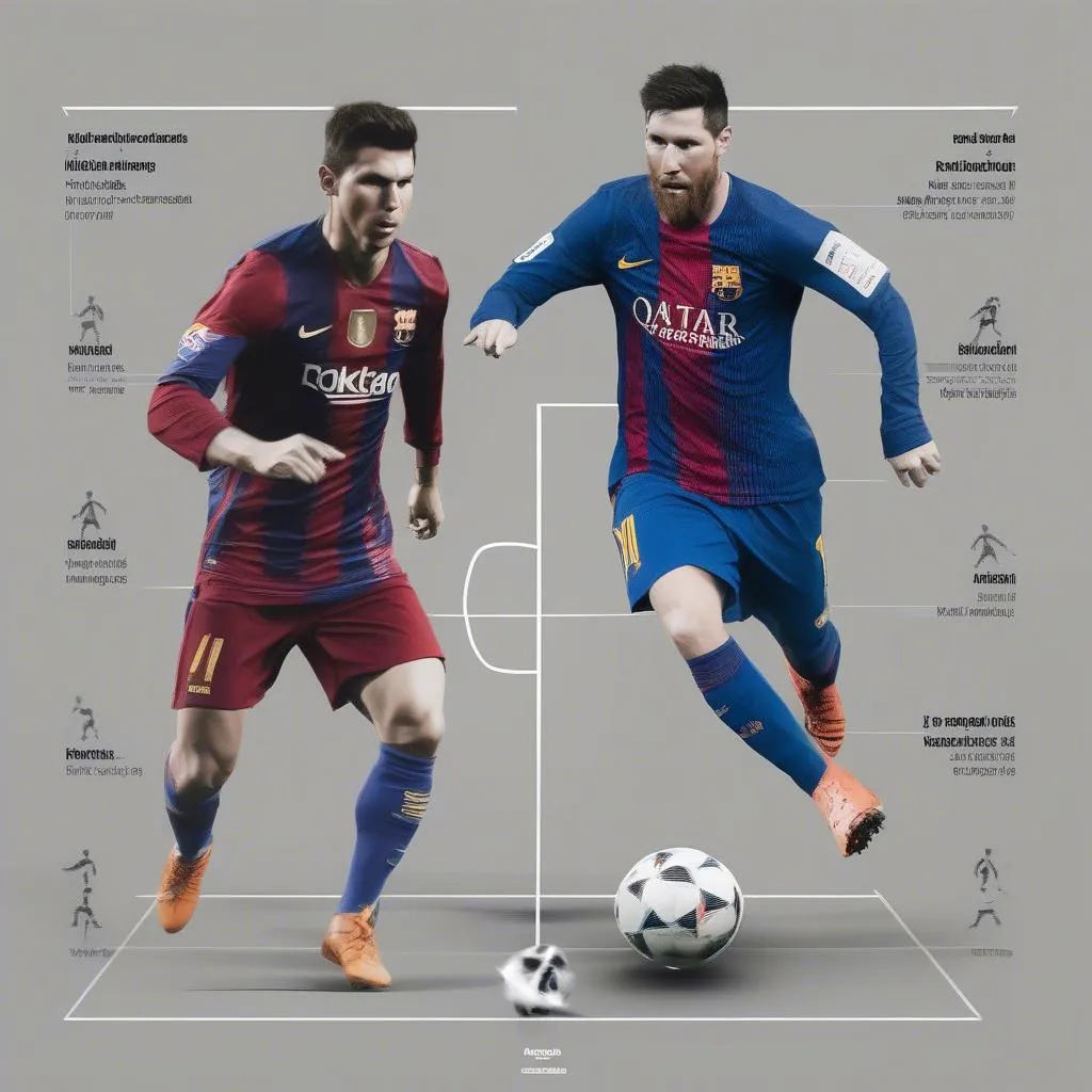 So sánh kỹ năng của Ronaldo và Messi