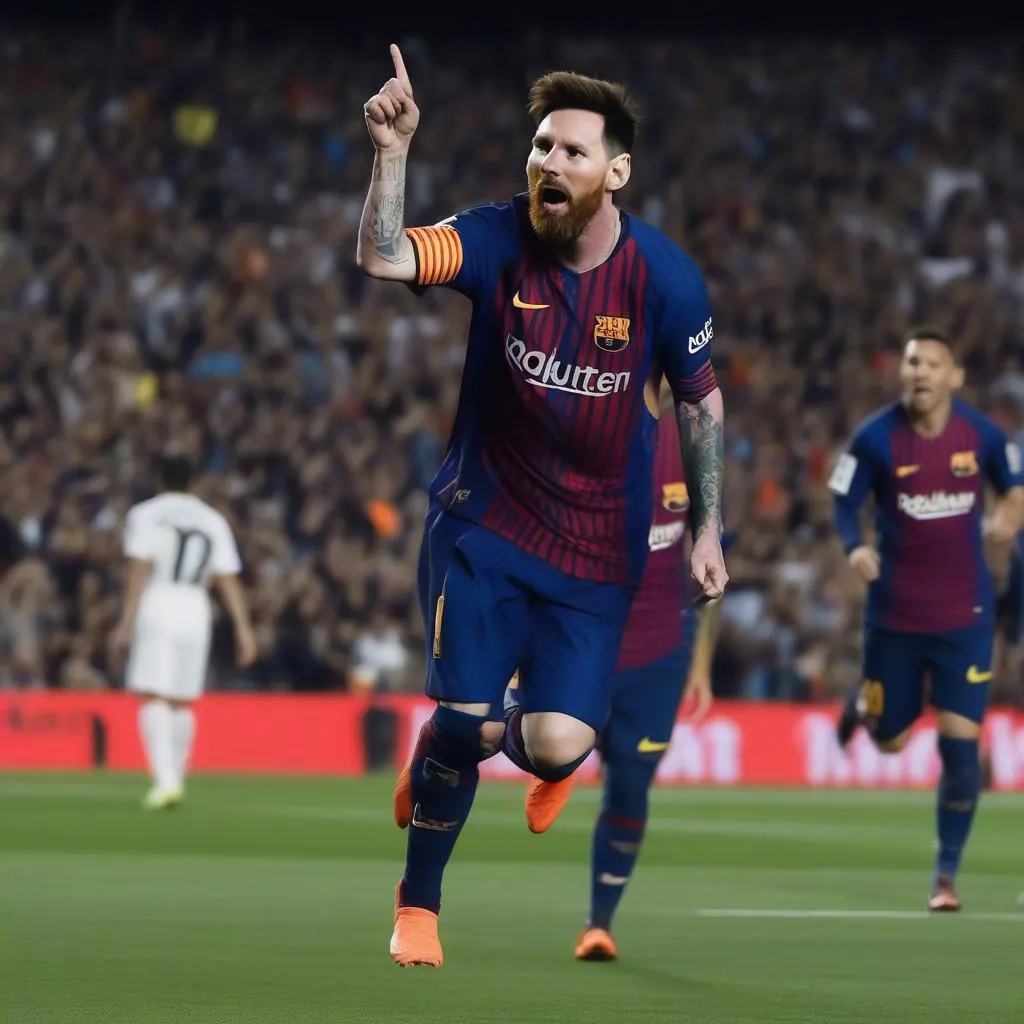 Messi ghi bàn thắng ấn định chiến thắng cho Barcelona trong trận đấu với Real Madrid, La Liga mùa giải 2017-2018