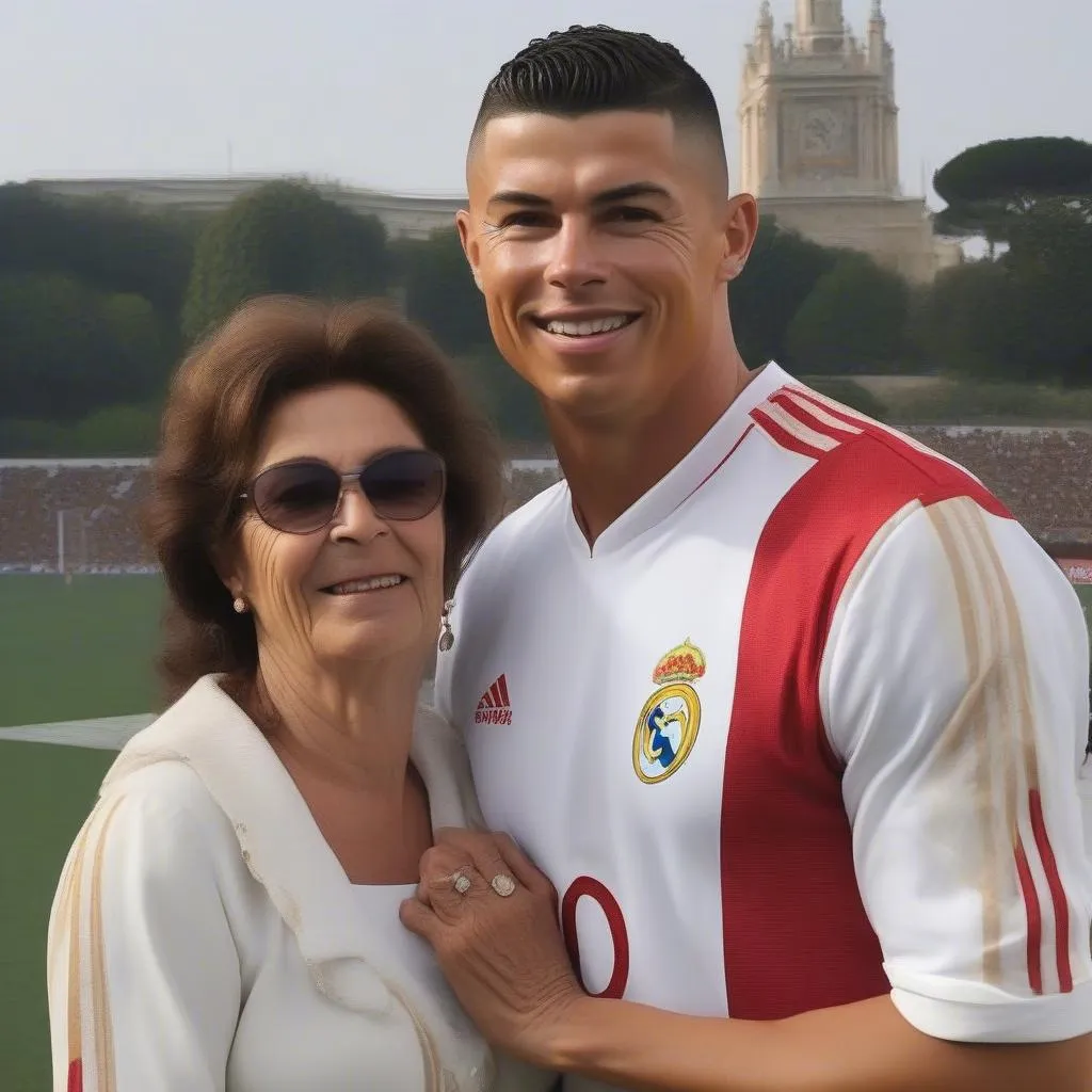 Ronaldo và mẹ Dolores Aveiro