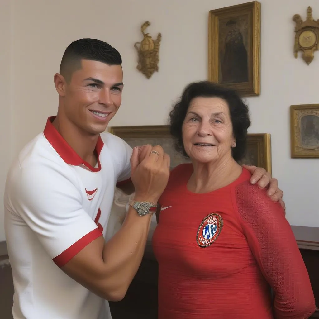 Ronaldo và mẹ Dolores Aveiro