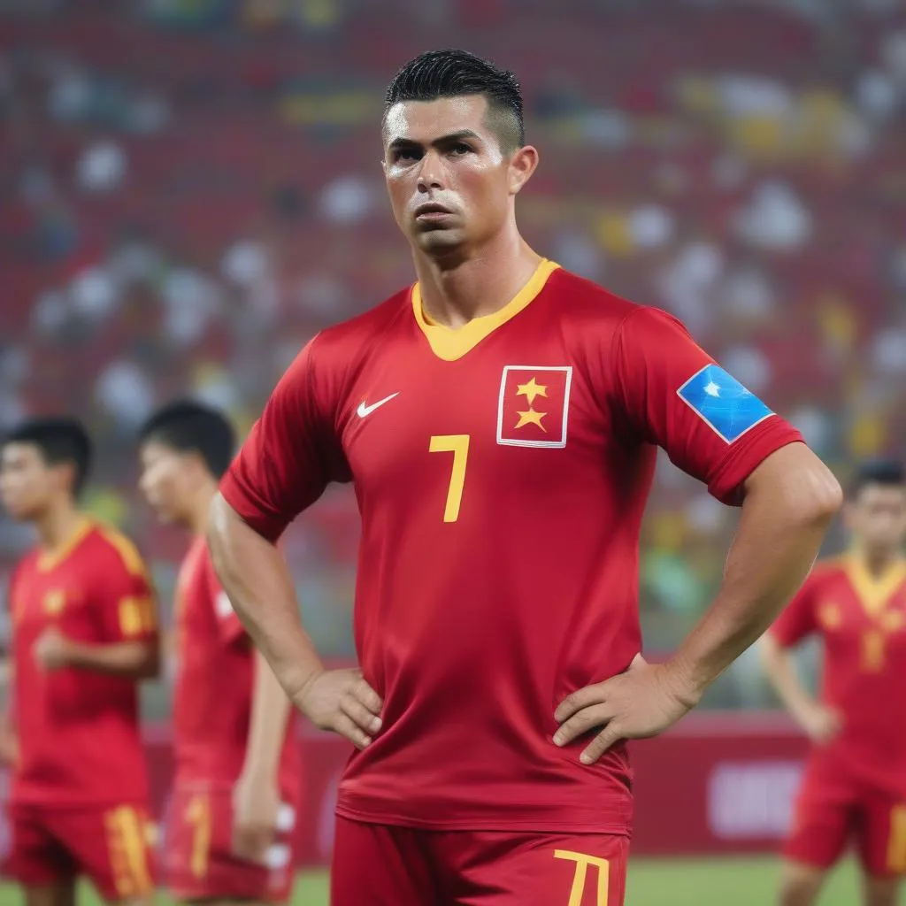 Ronaldo Morteza Pouraliganji trong màu áo đội tuyển Việt Nam