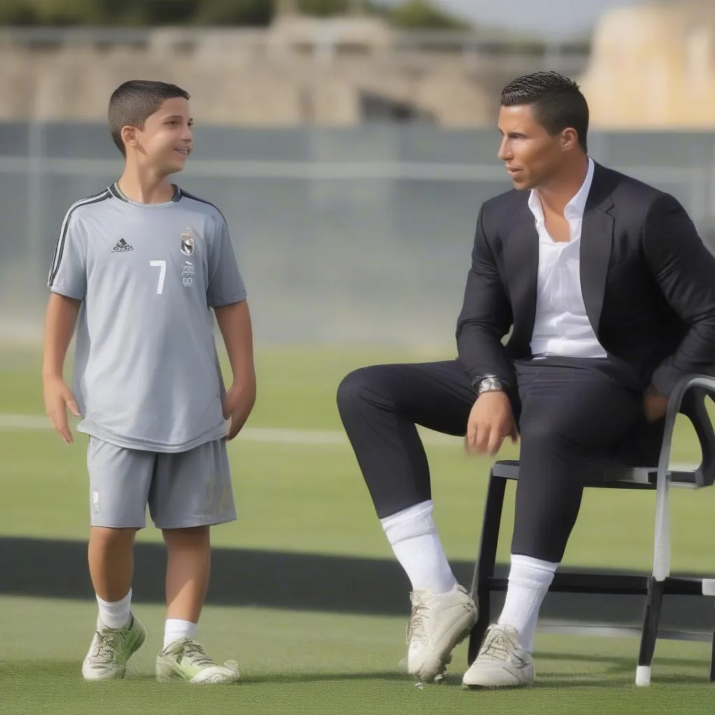 Ronaldo và Moutinho truyền đạt kinh nghiệm cho các cầu thủ trẻ