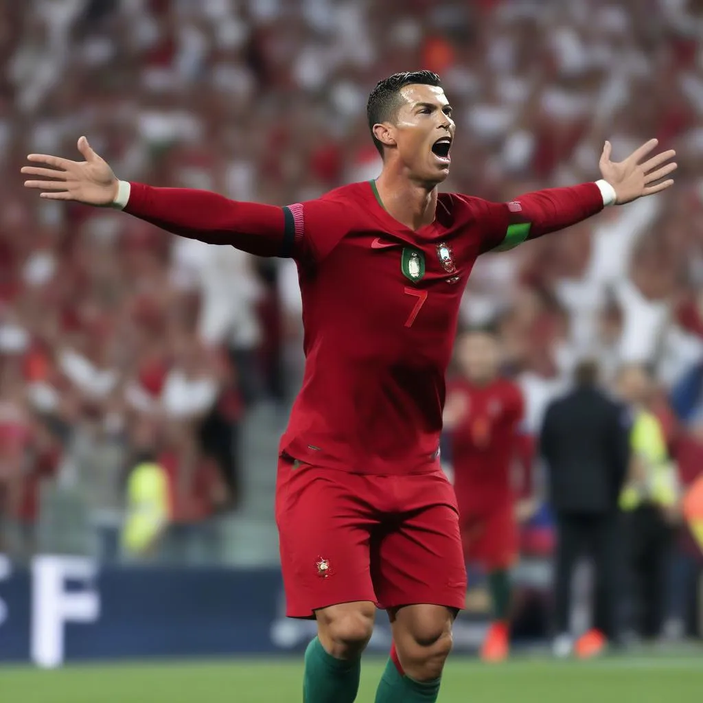 Ronaldo ghi bàn cho Bồ Đào Nha