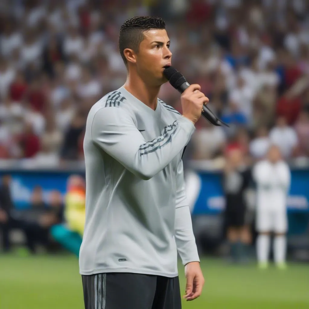 Ronaldo nem micro trong trận đấu quan trọng