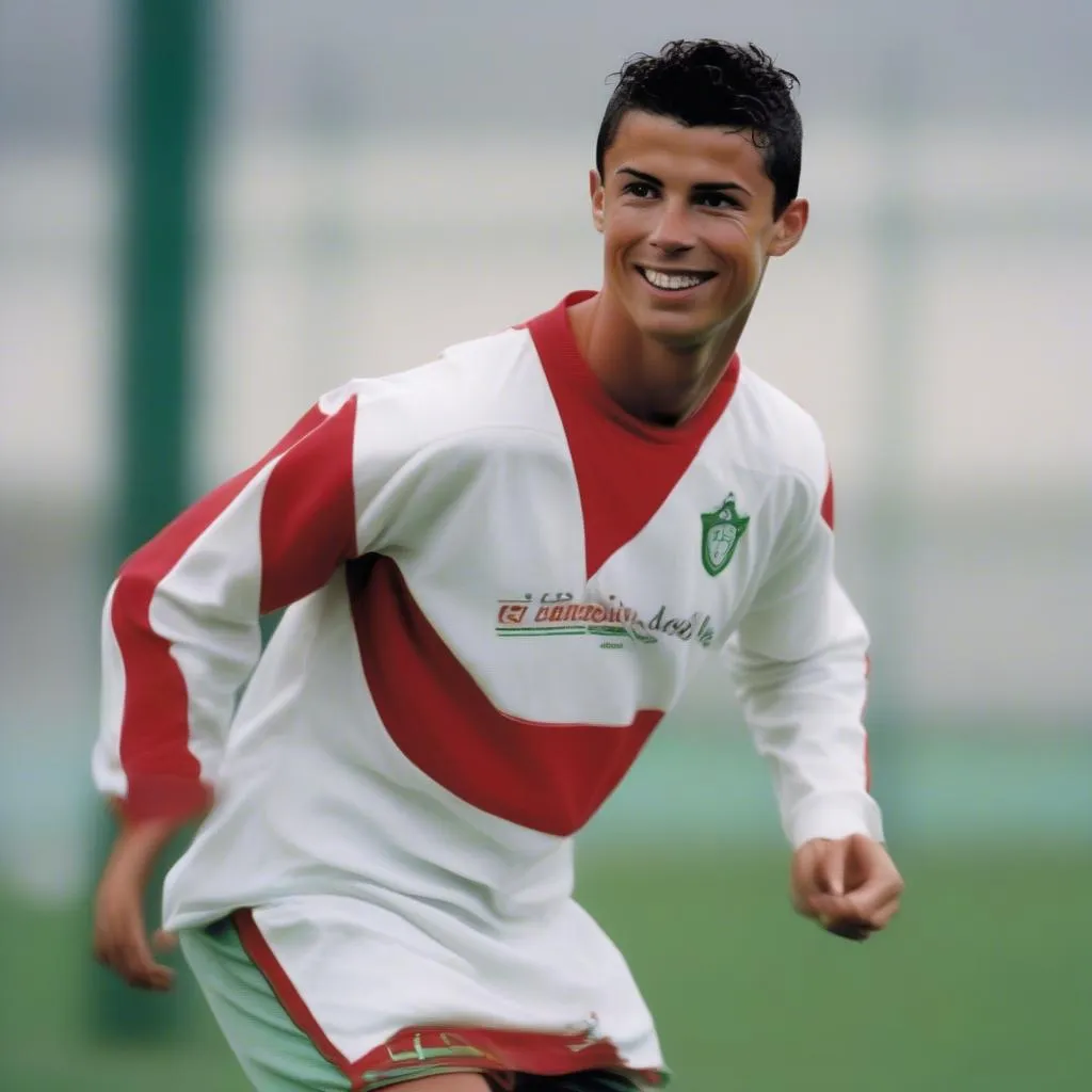 Cristiano Ronaldo thời trẻ tại Sporting Lisbon