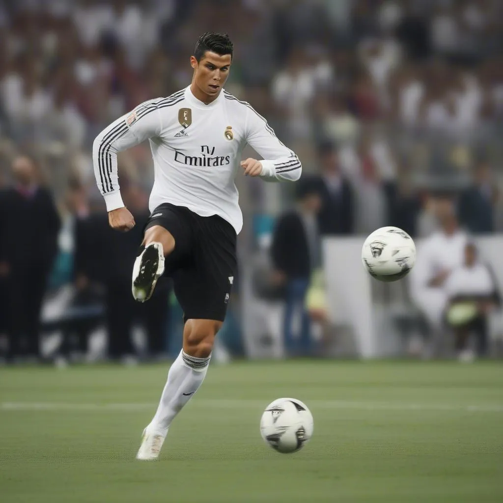 Hình ảnh Ronaldo với tốc độ bứt phá đáng kinh ngạc