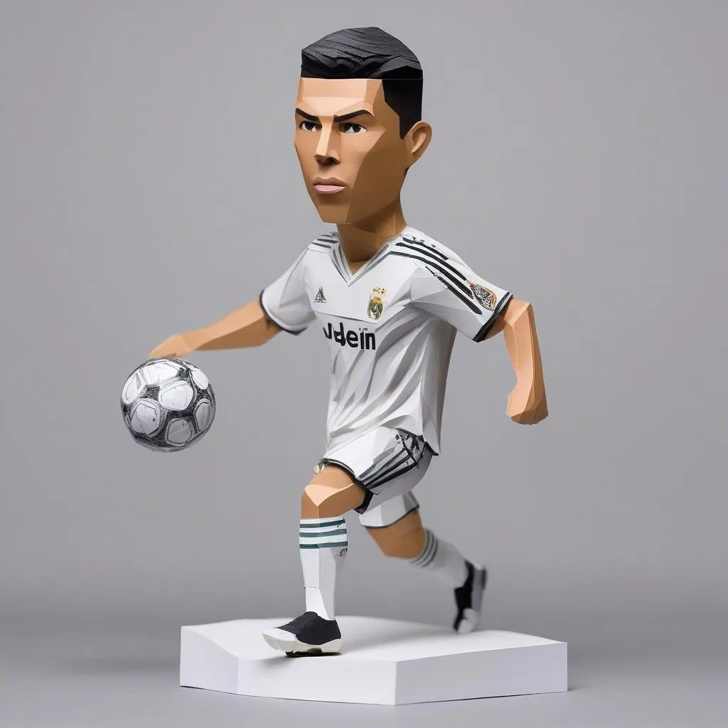 Mô hình Ronaldo papercraft do một người hâm mộ tạo ra