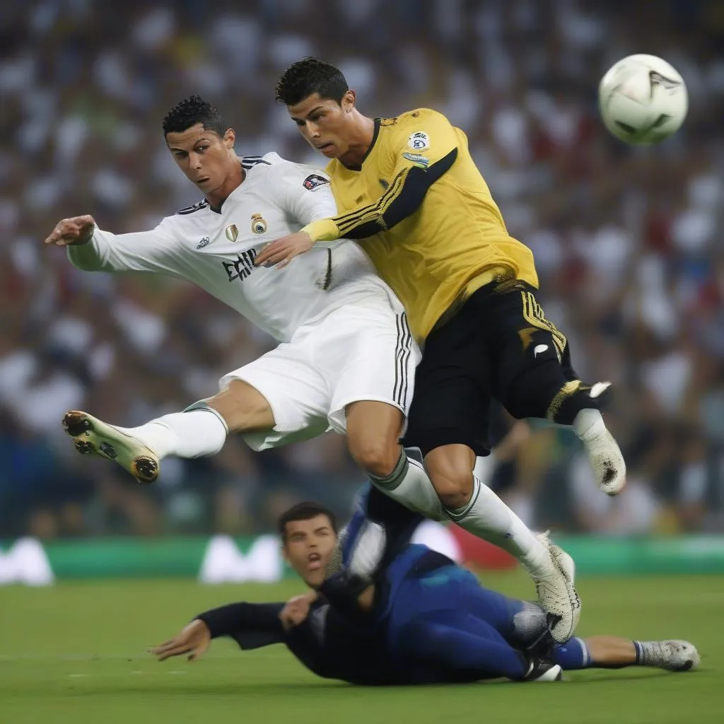 Pha phòng ngự tuyệt vời của Ronaldo,  đánh dấu sự ấn tượng của ông với bóng đá thế giới