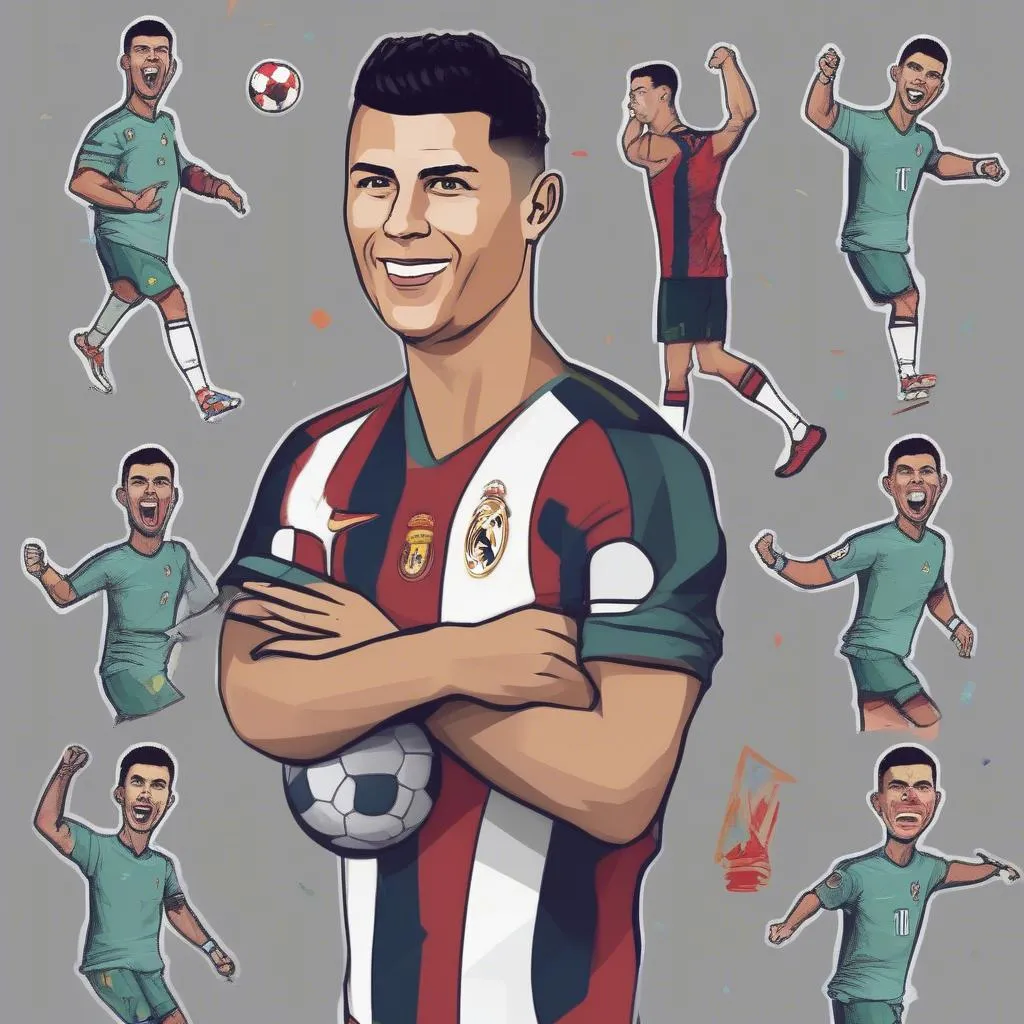 Sticker Ronaldo Picsart: Tạo hình nền độc đáo cho điện thoại