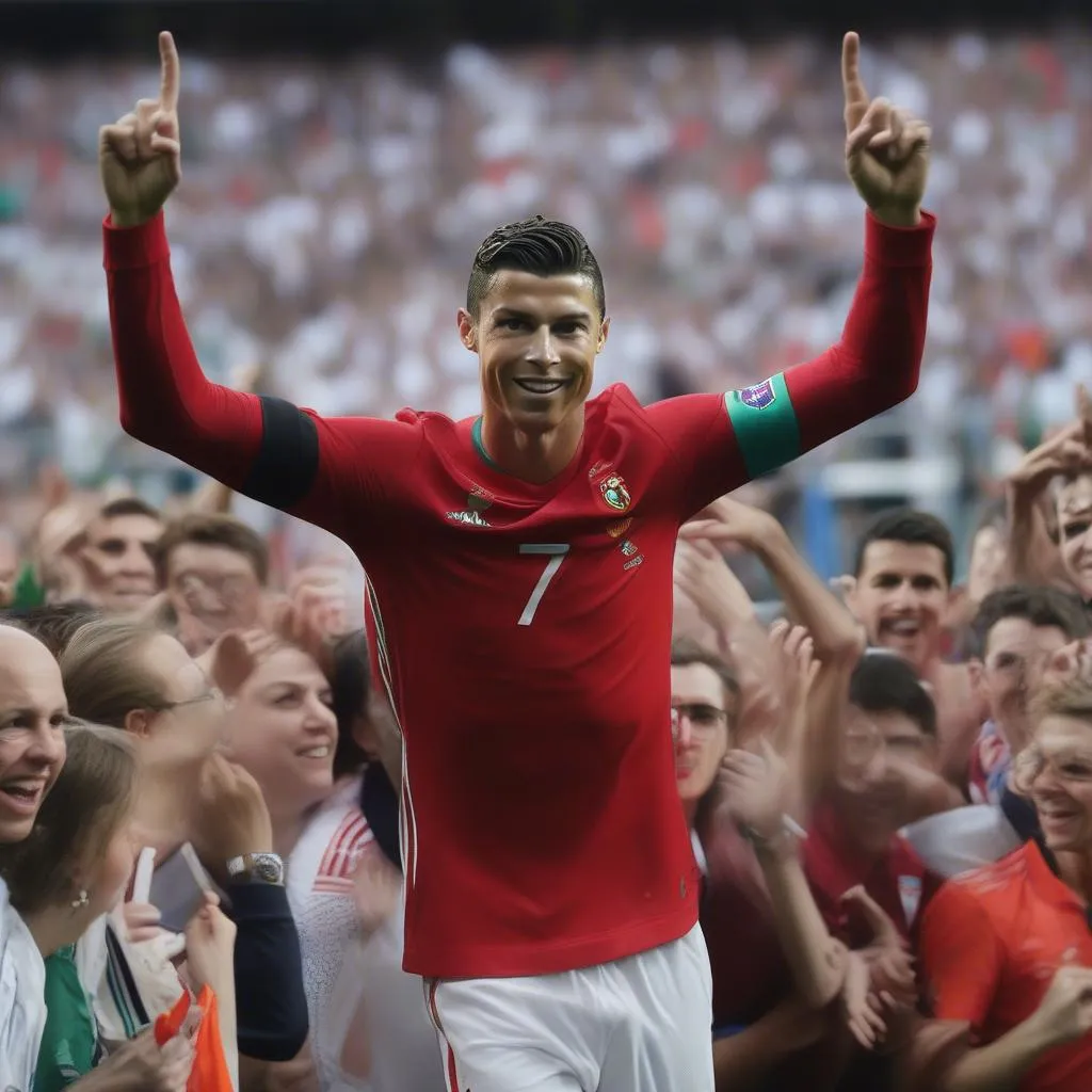 Ronaldo Portugal 1920x1080: Ronaldo được chào đón nồng nhiệt bởi các fan hâm mộ