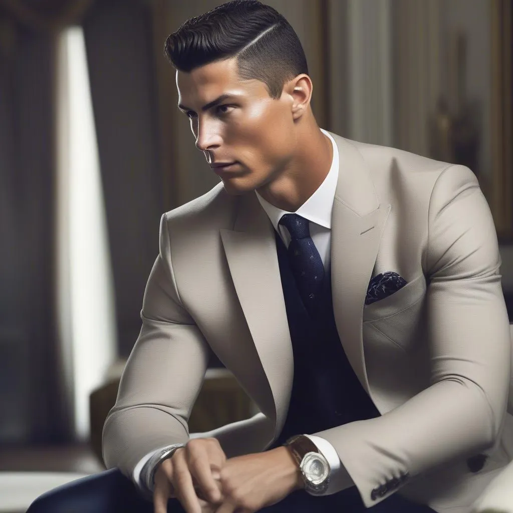 Cristiano Ronaldo thể hiện phong cách thời trang lịch lãm trong bức ảnh profile