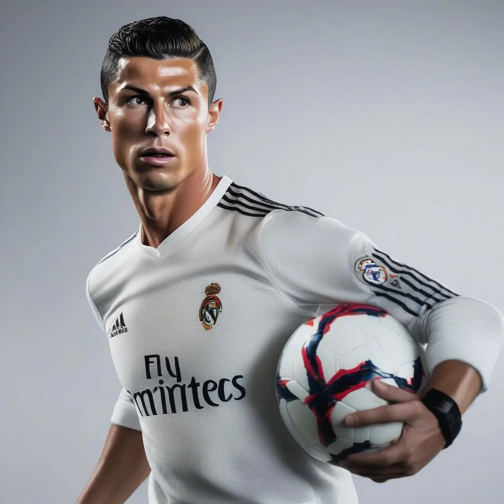 Cristiano Ronaldo trong bức ảnh profile với phong thái đầy quyền uy và sức mạnh