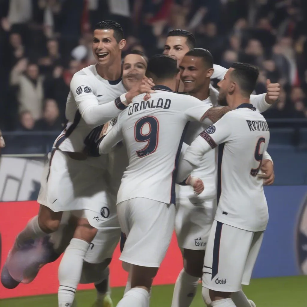 Ronaldo PSG thi đấu và ghi bàn