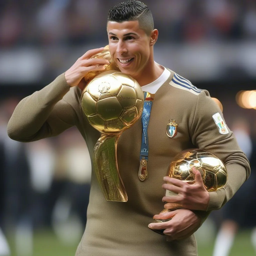 Ronaldo với 3 Quả Bóng Vàng liên tiếp