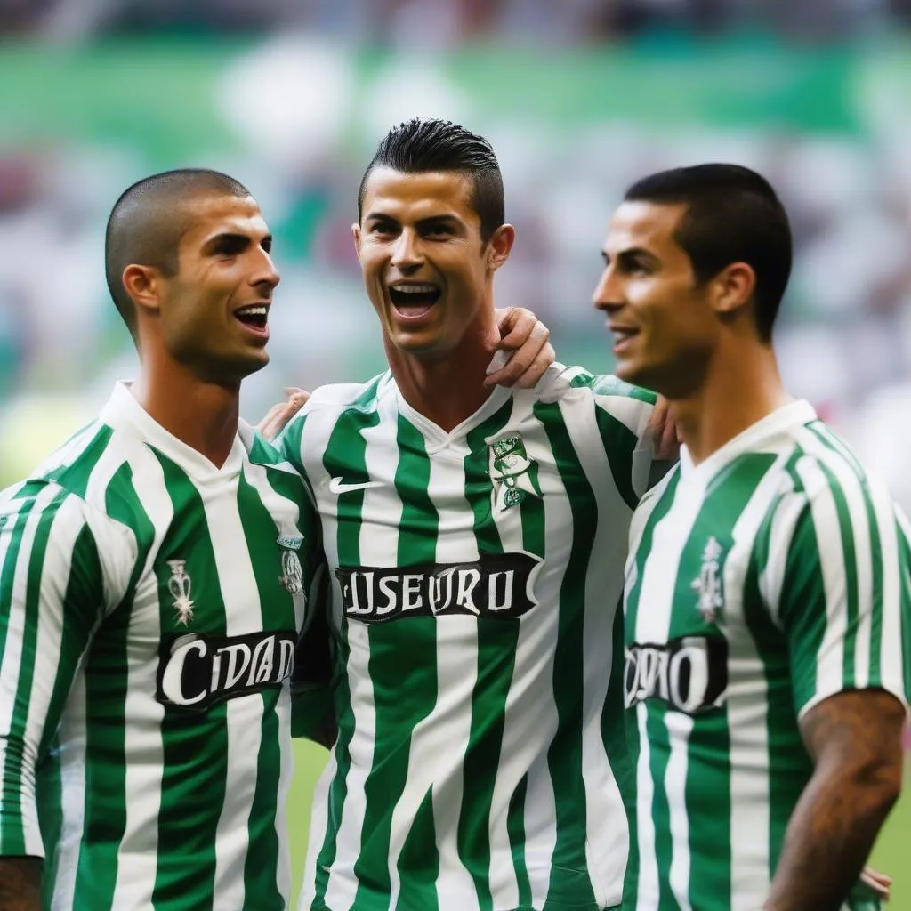 Ronaldo và Quaresma thi đấu cho Sporting Lisbon