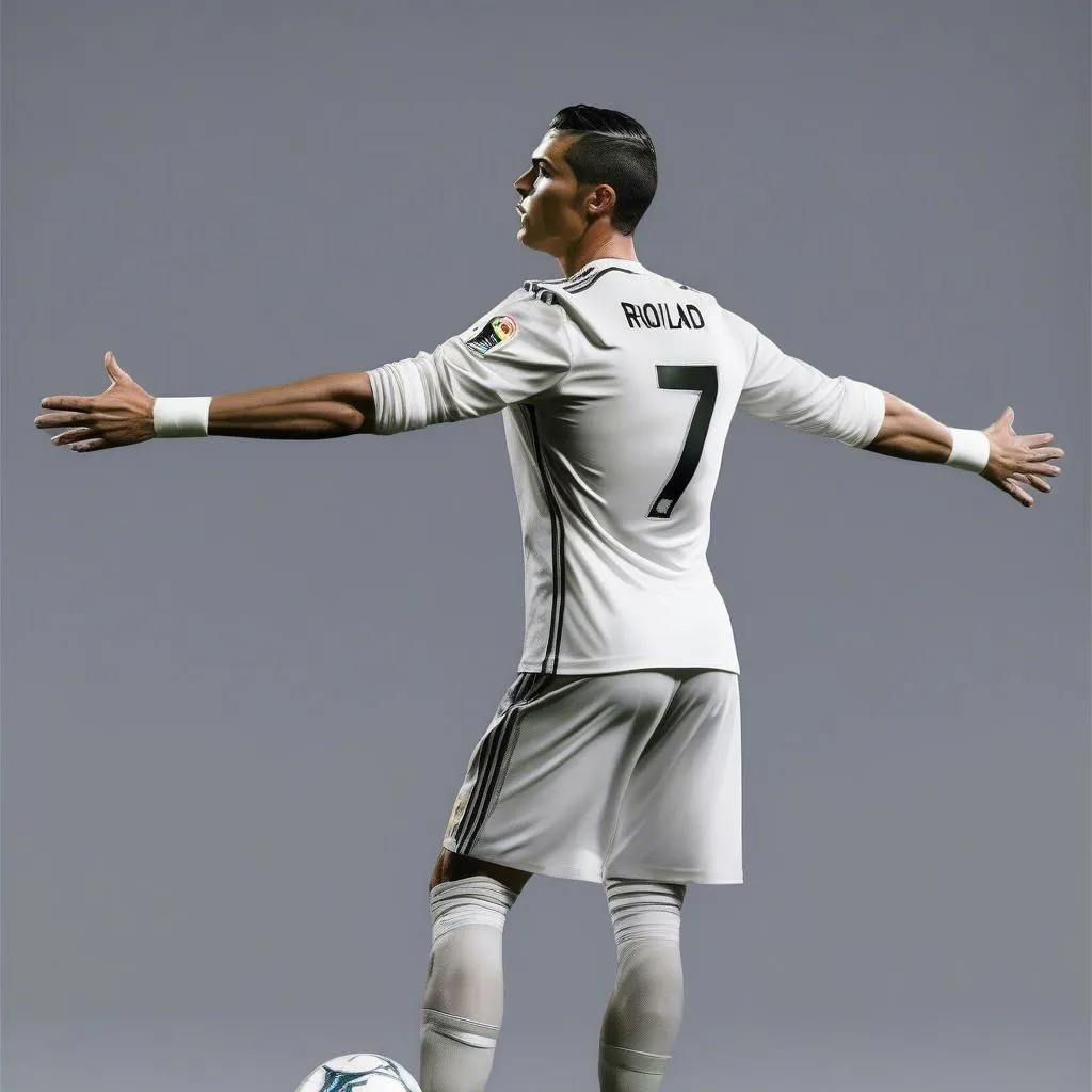 Ronaldo quay lưng, bức ảnh huyền thoại, wallpaper đẹp nhất