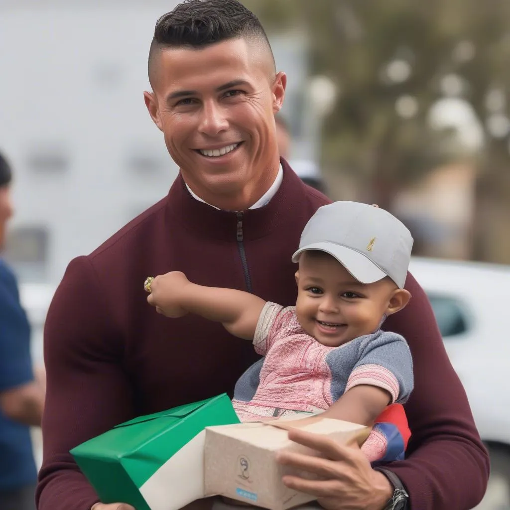 Ronaldo RWF trao quà tặng cho trẻ em nghèo