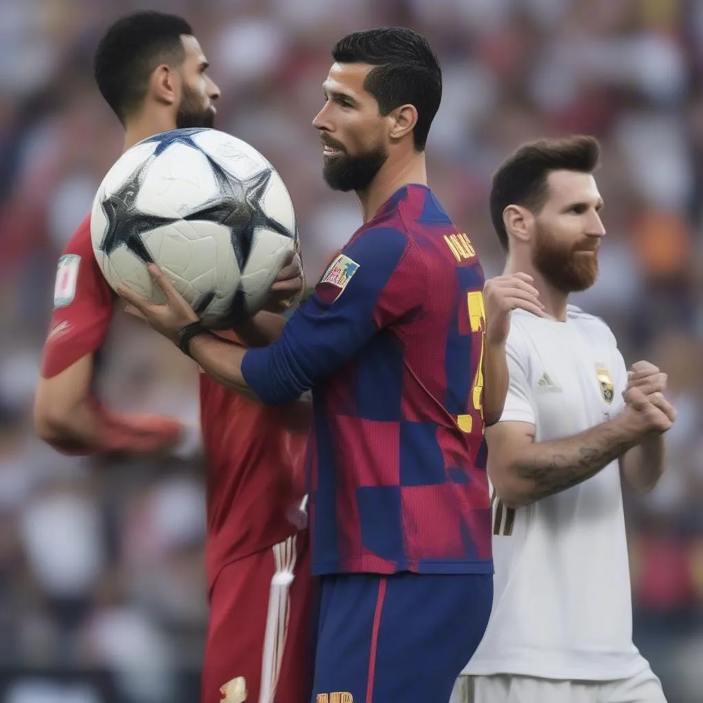 Cristiano Ronaldo, Mohamed Salah, Lionel Messi