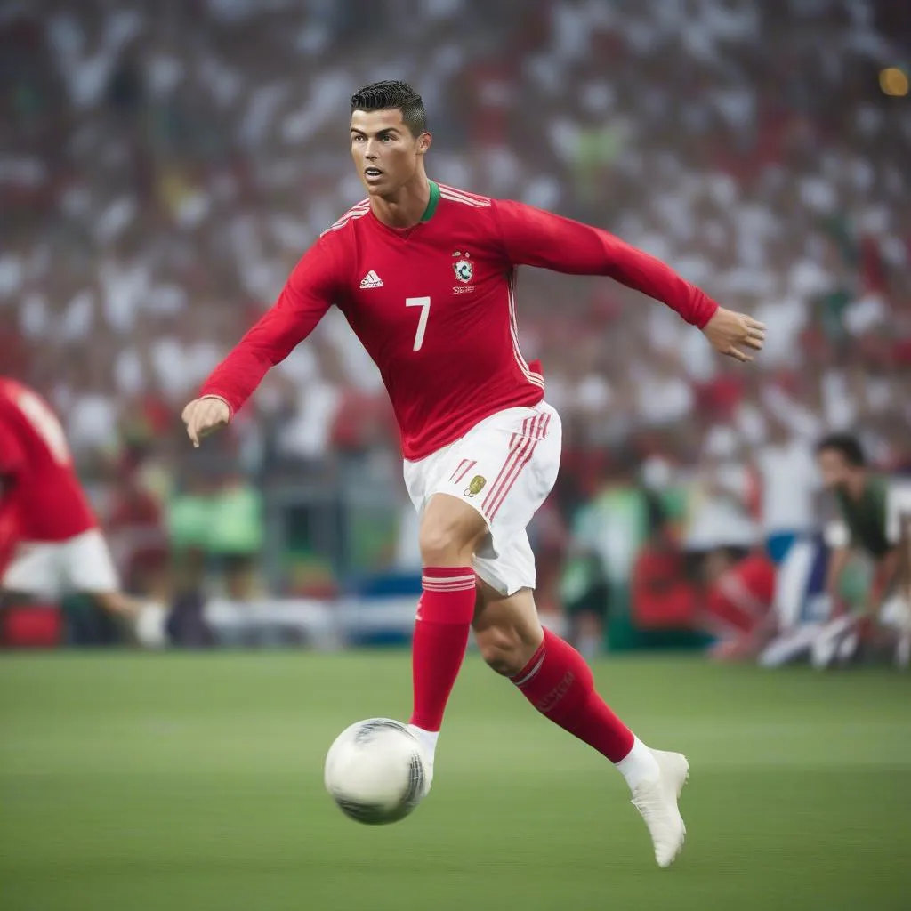 Cristiano Ronaldo trên sân cỏ