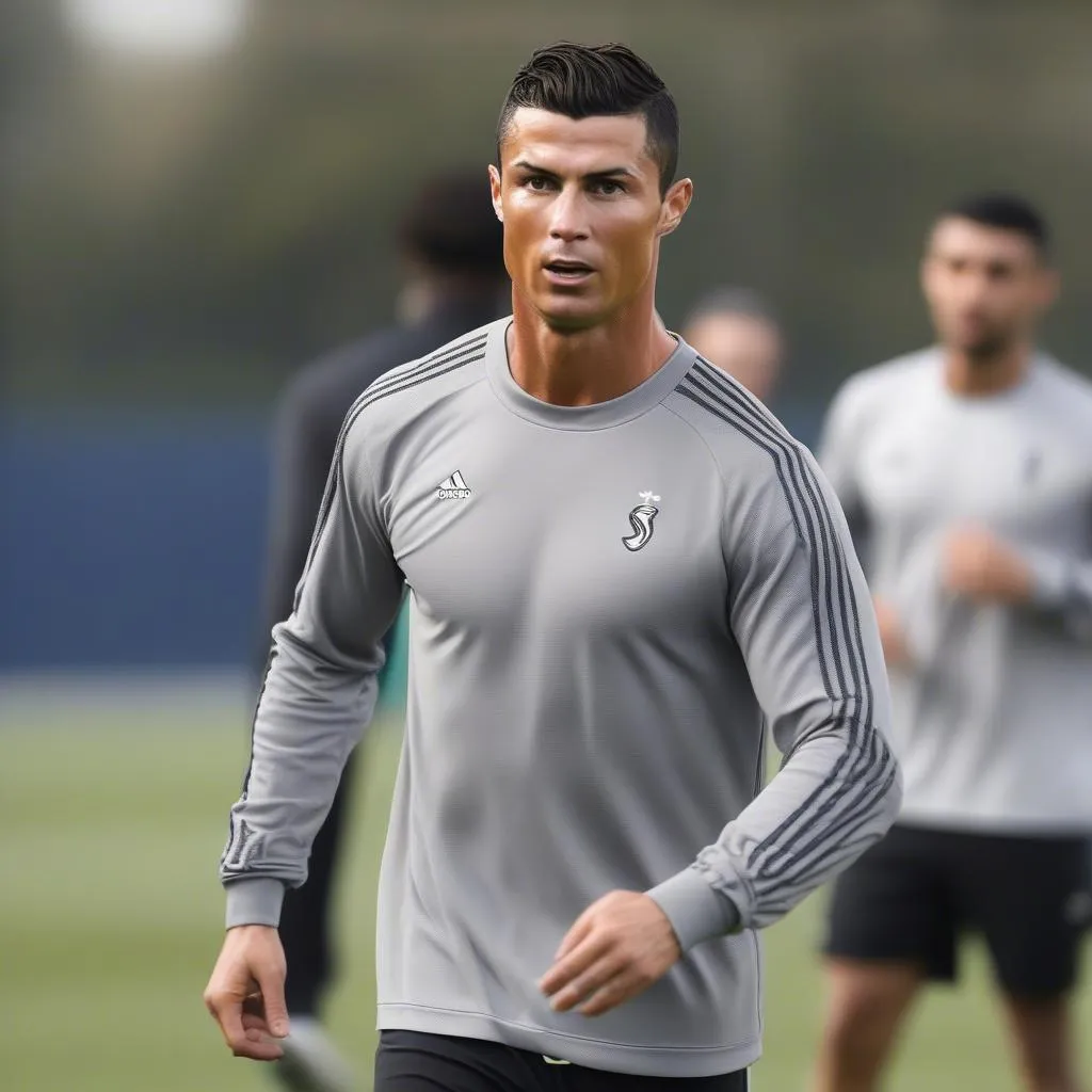 Ronaldo tập luyện