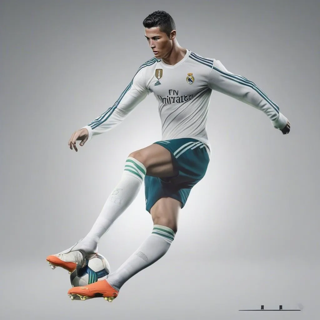 Ronaldo mang giày size 11 US để kiểm soát bóng hiệu quả