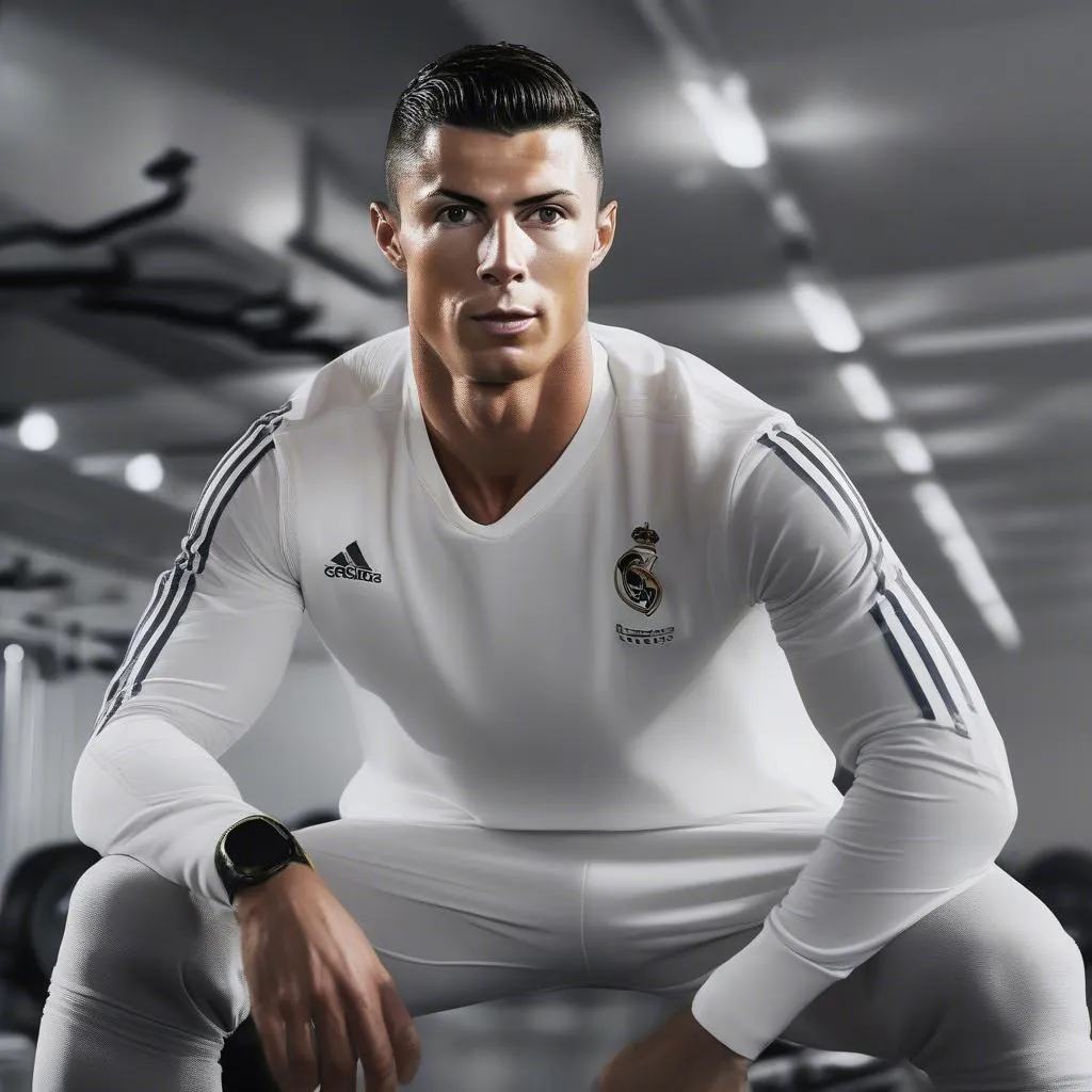 Hình ảnh Ronaldo tập luyện