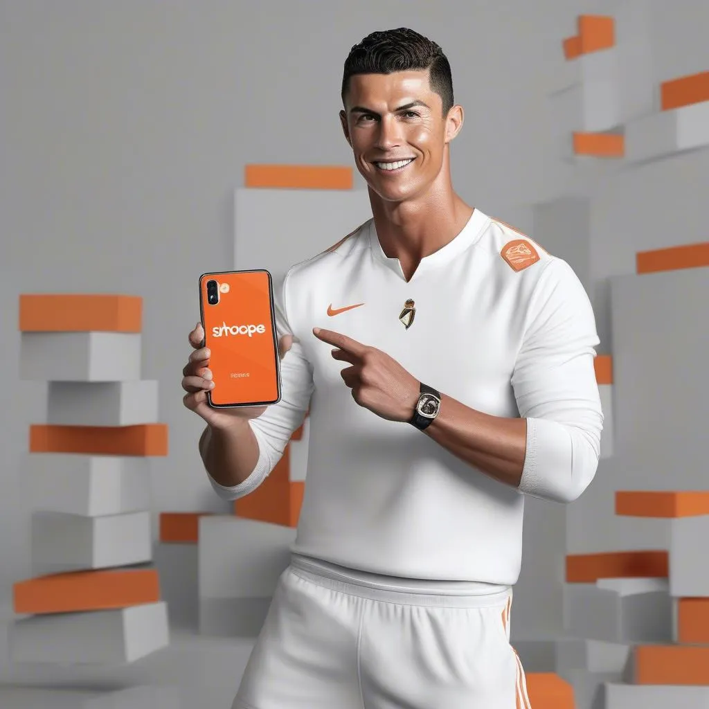 Ronaldo Shopee quảng cáo điện thoại thông minh