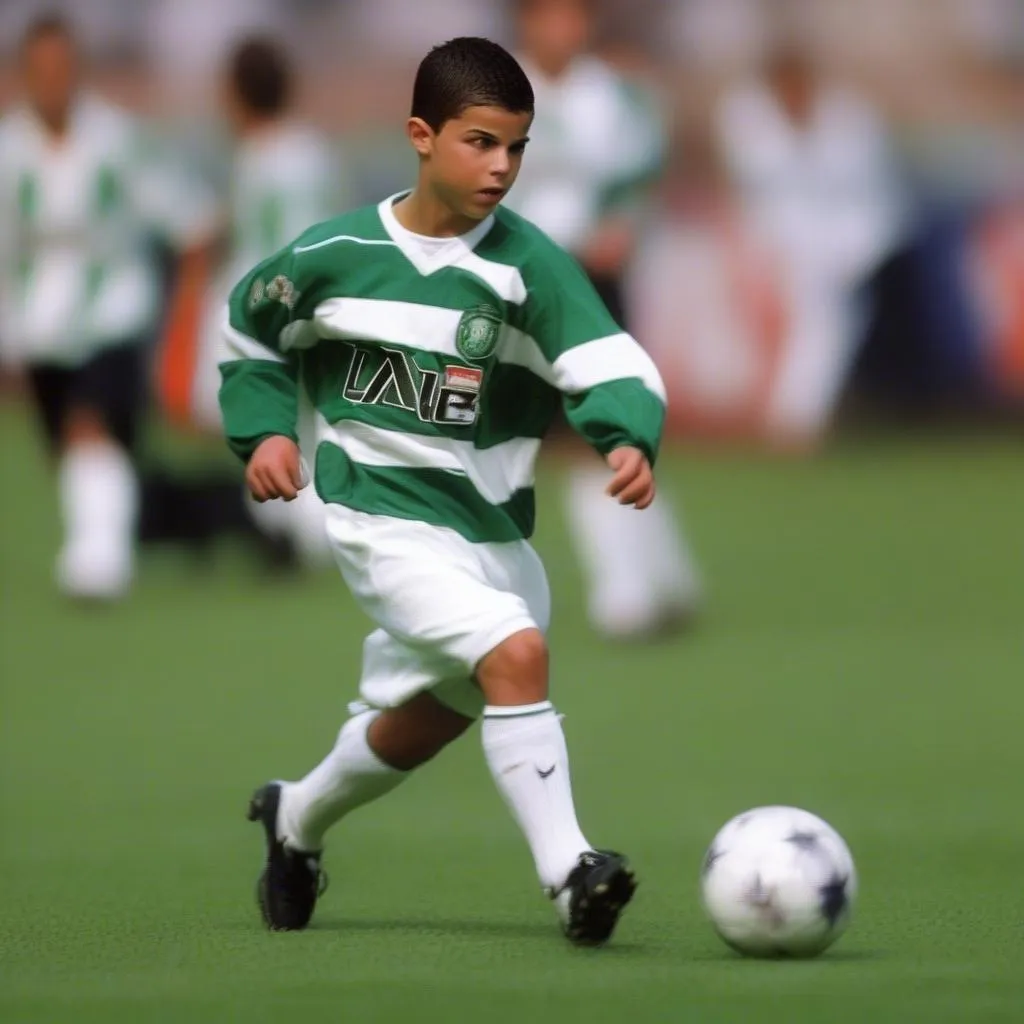 Ronaldo thi đấu cho Sporting Lisbon