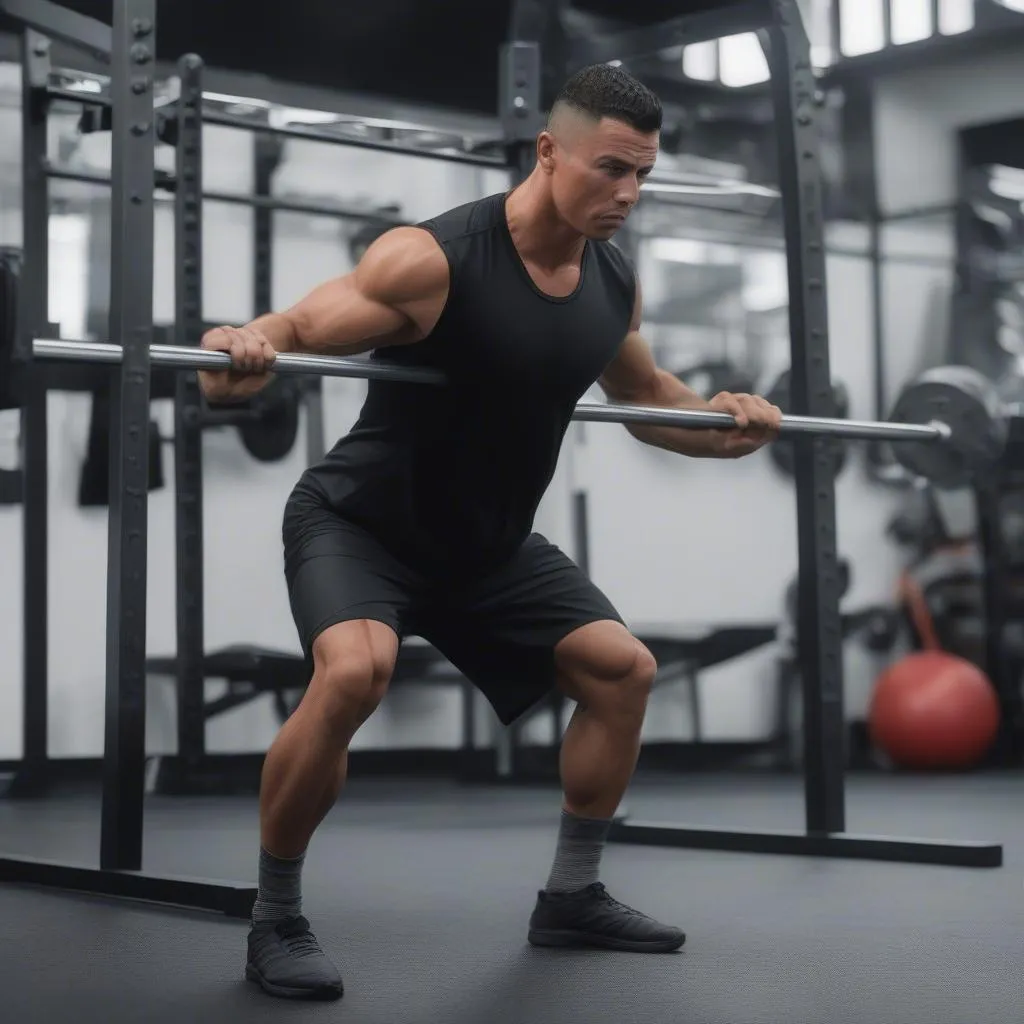 ronaldo squat tập luyện