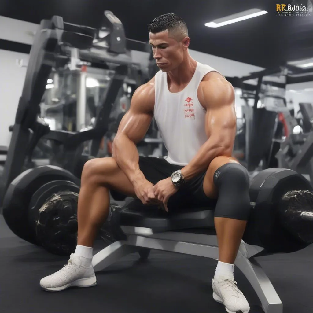 Ronaldo tập luyện