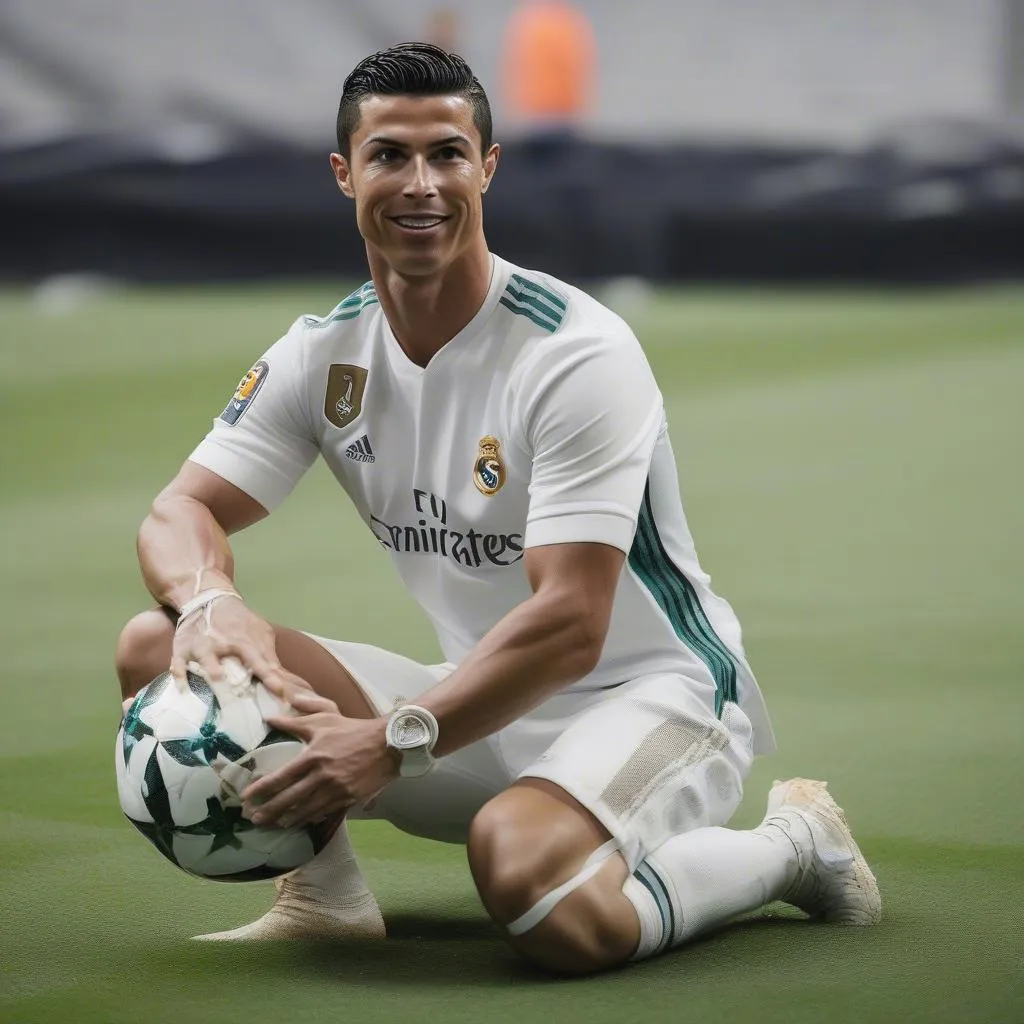 Ronaldo tâm linh may mắn