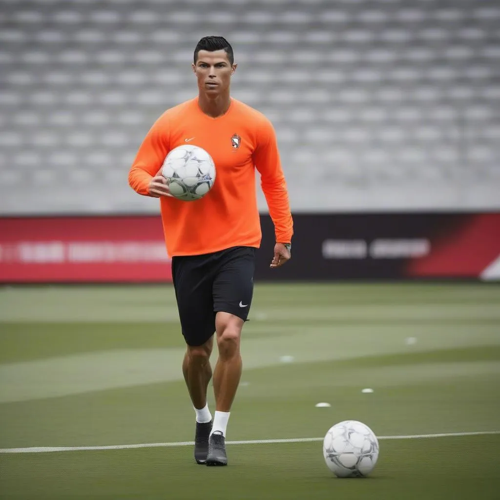 ronaldo tập luyện