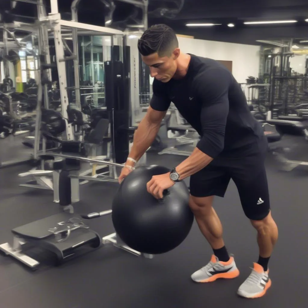 Ronaldo tập luyện chuẩn bị cho trận đấu