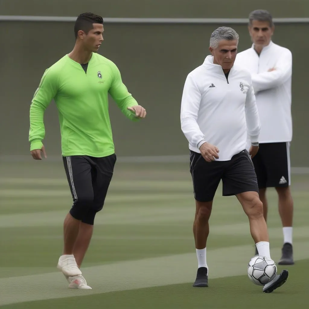 Ronaldo tập luyện cùng huyền thoại