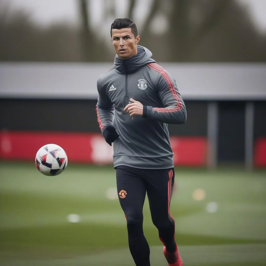 Cristiano Ronaldo tập luyện chăm chỉ