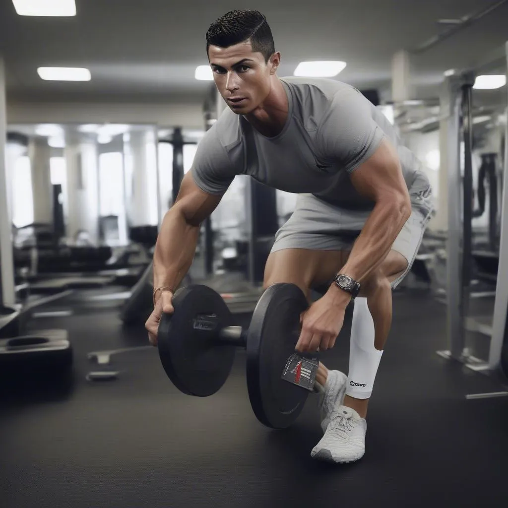 Ronaldo tập luyện thể lực