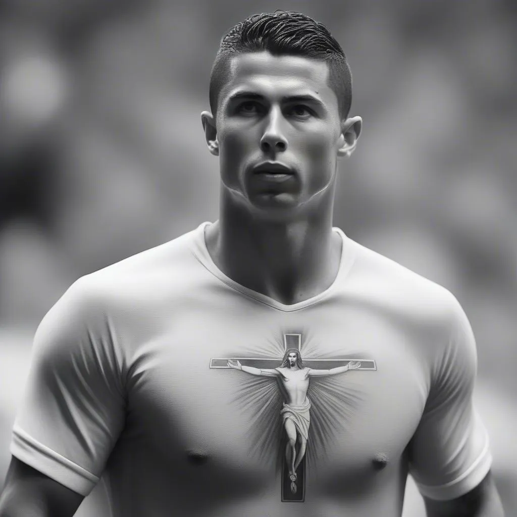 Hình xăm thể hiện niềm tin tôn giáo của Cristiano Ronaldo