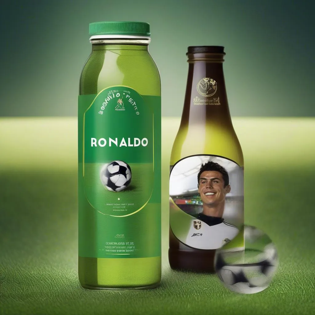 Bình chứa "Nước thần" Ronaldo Tea