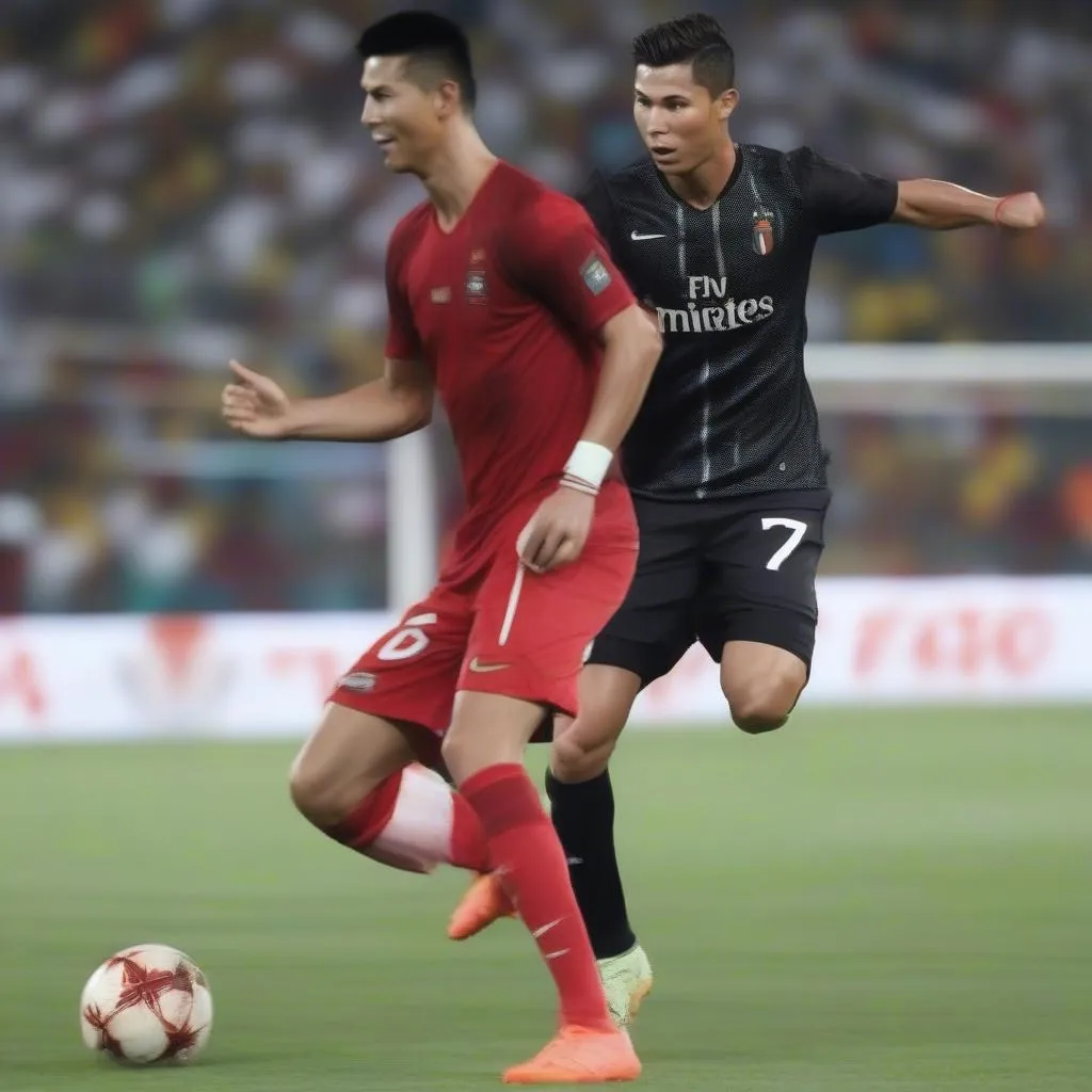 So sánh Ronaldo Thái và Cristiano Ronaldo